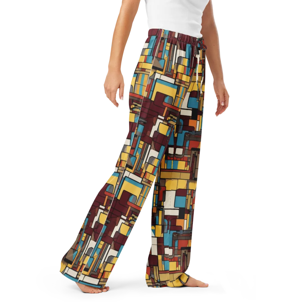 Bauhaus Circuit on Women's Pajama Pants — Right Front