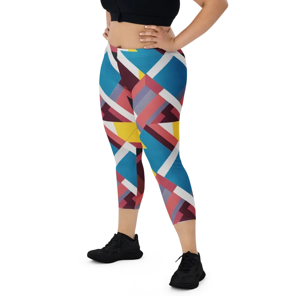 Chromatic Construct on Capri Leggings — Front