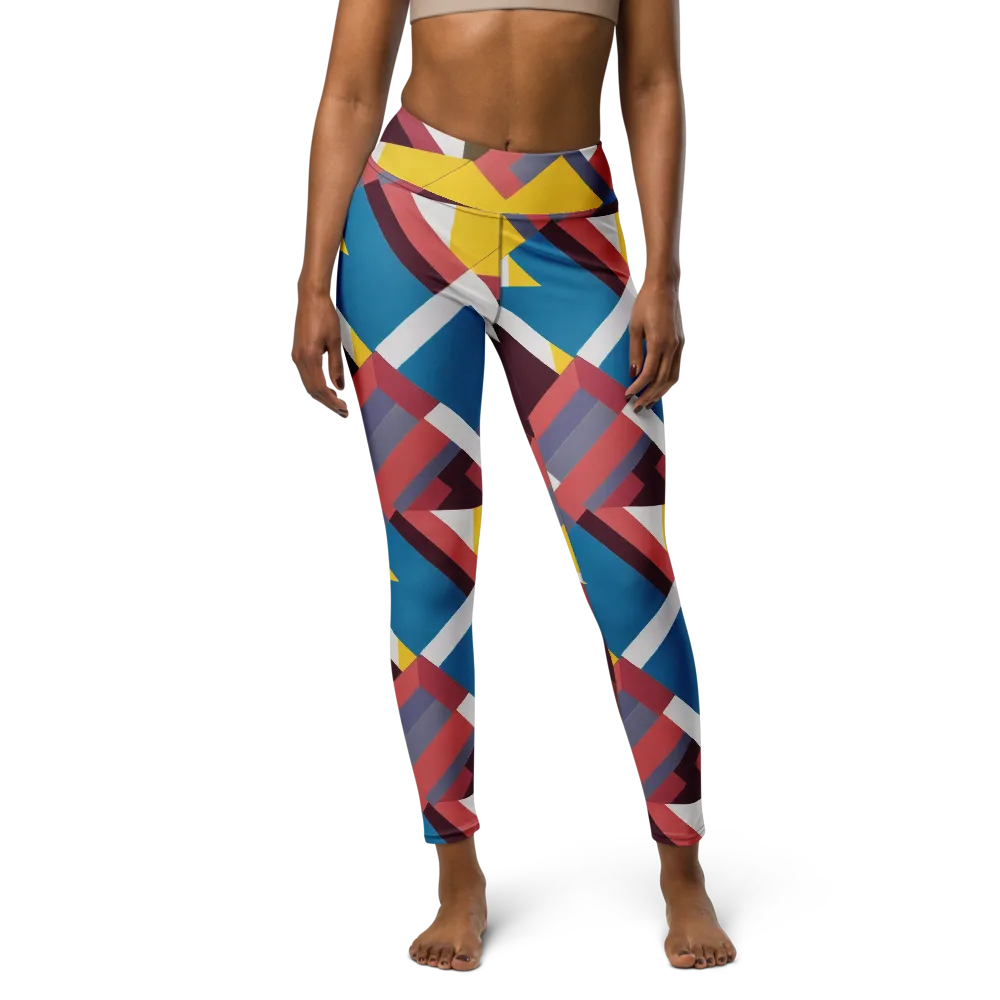 Chromatic Construct on Yoga Leggings — Front