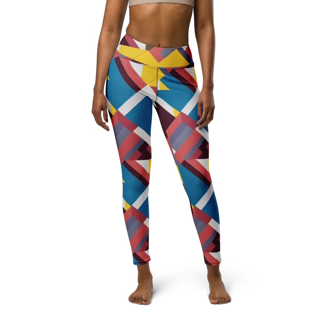 Chromatic Construct on Yoga Leggings — Front