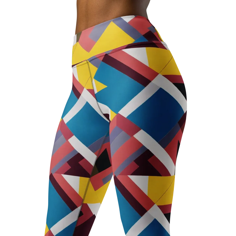 Chromatic Construct on Yoga Leggings — Left Front