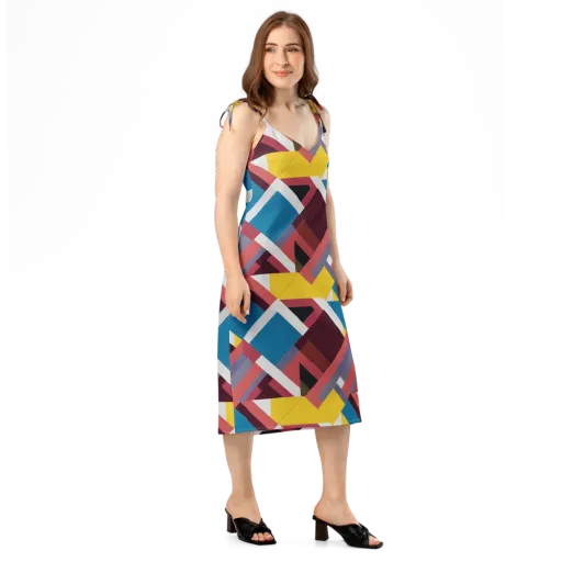 Chromatic Construct on a Slip Dress