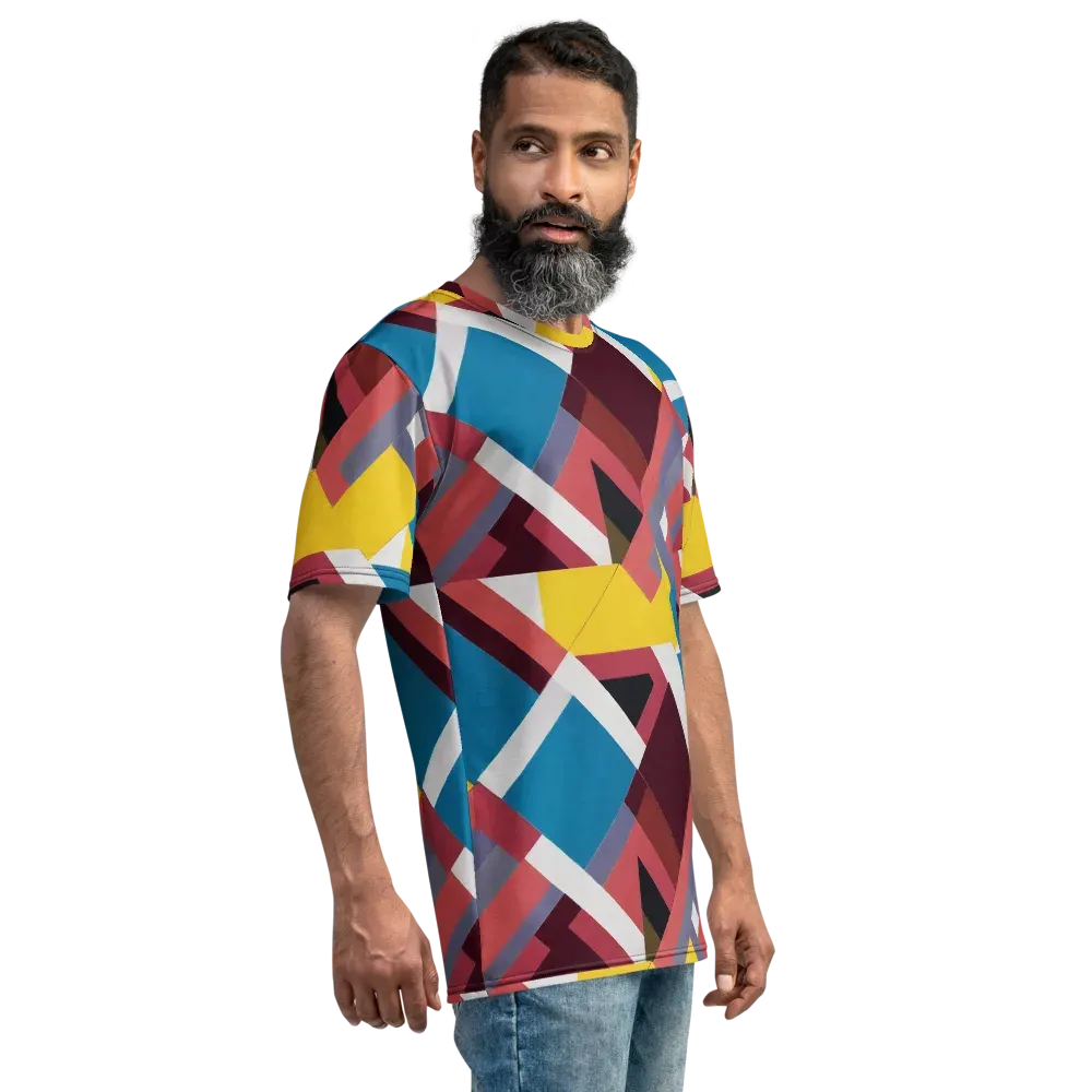 Chromatic Construct on Men's Crew Neck T-Shirt — Right