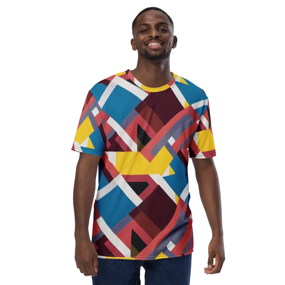 Chromatic Construct on Men's Crew Neck T-Shirt — Front