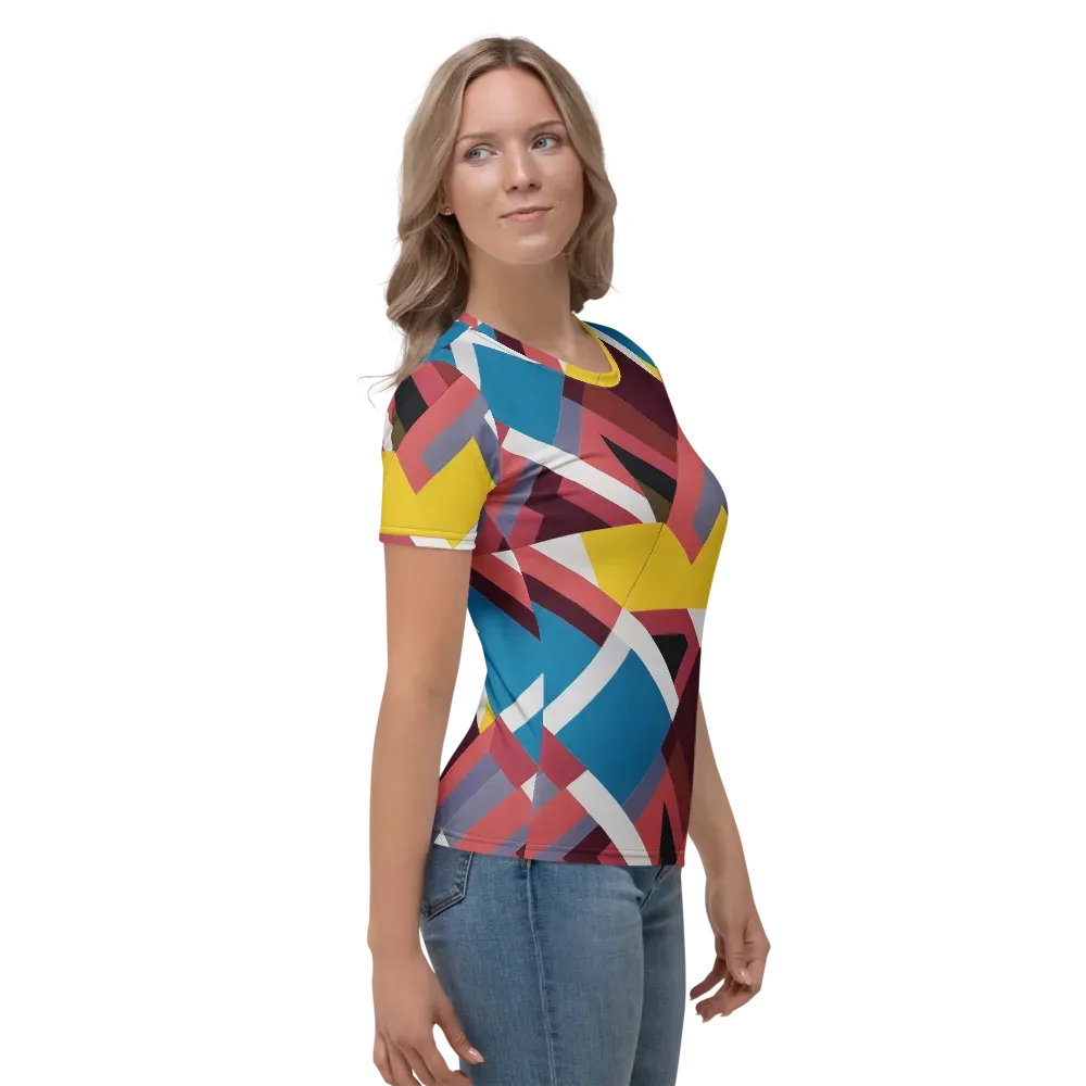 Chromatic Construct on Women's Crew Neck T-Shirt — Right