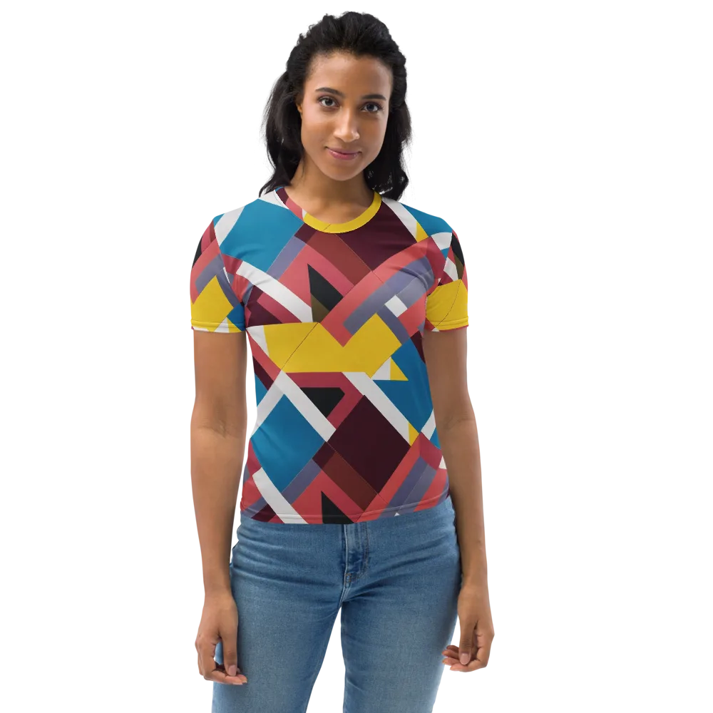 Chromatic Construct on Women's Crew Neck T-Shirt — Front