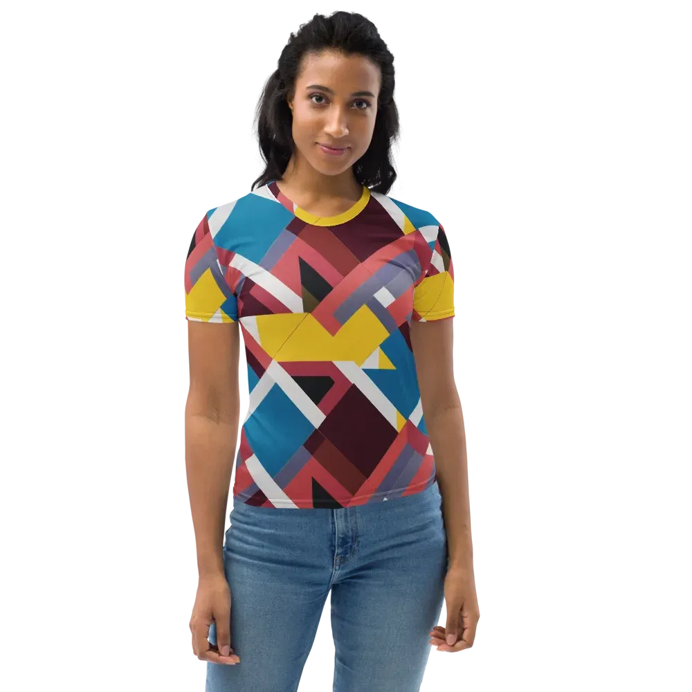 Chromatic Construct on Women's Crew Neck T-Shirt — Front