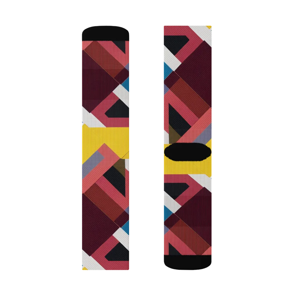 Chromatic Construct on Socks — Left Sock