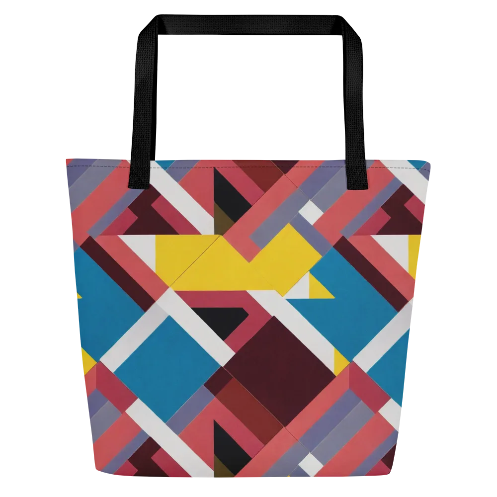 Chromatic Construct on Large Tote Bag W/ Pocket — Front