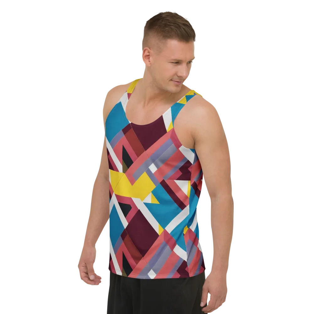 Chromatic Construct on Men's Tank Top — Left Front