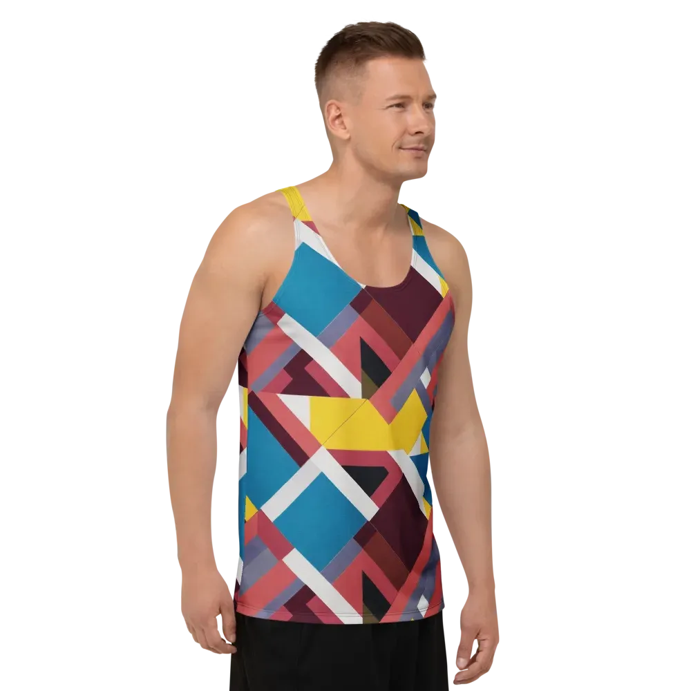 Chromatic Construct on Men's Tank Top — Right Front