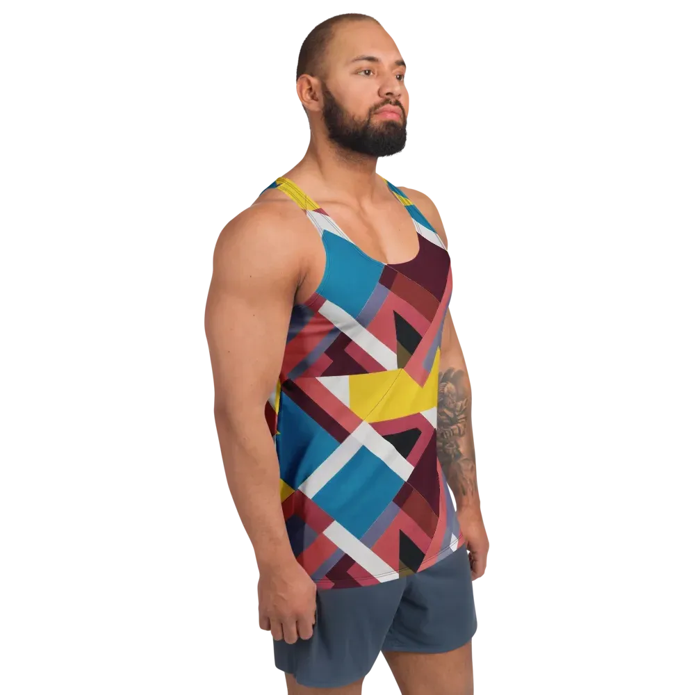 Chromatic Construct on Men's Tank Top — Right Front