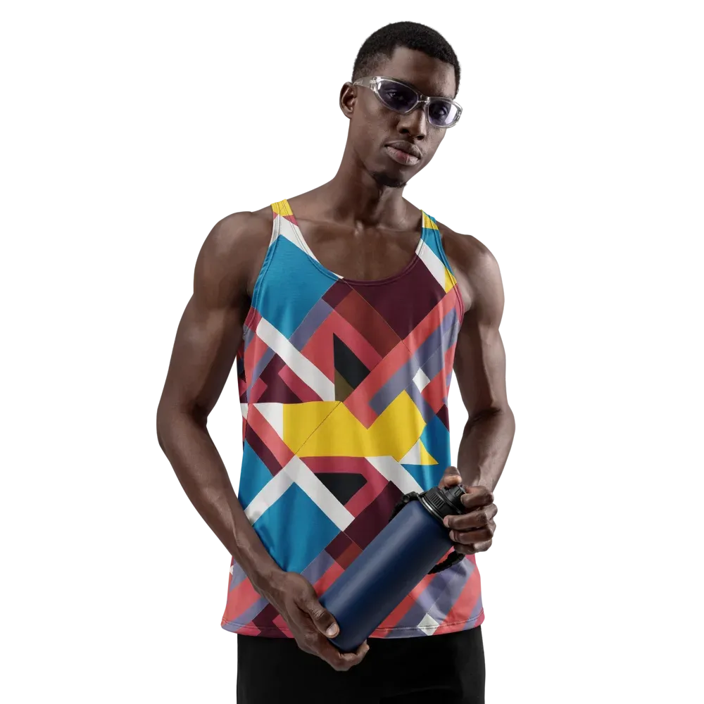 Chromatic Construct on Men's Tank Top — Front