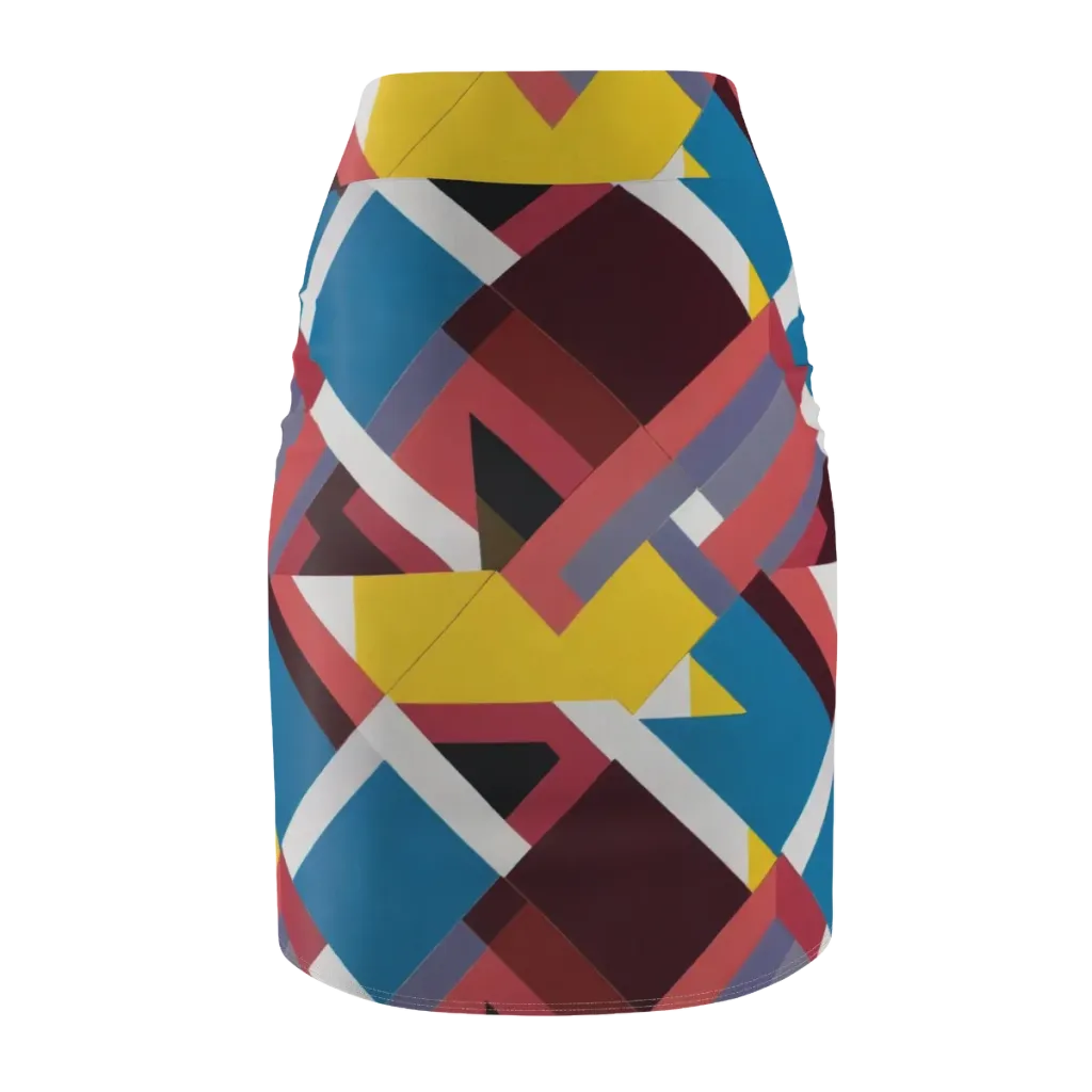 Chromatic Construct on Pencil Skirt — Back