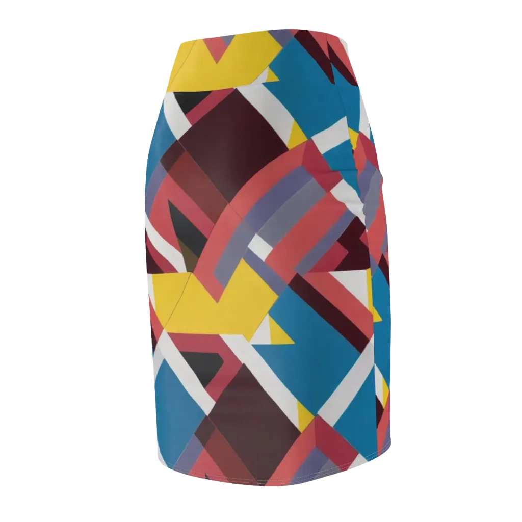 Chromatic Construct on Pencil Skirt — Back Side