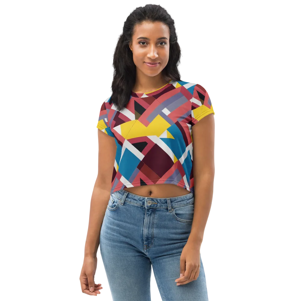 Chromatic Construct on Crop Tee — Front