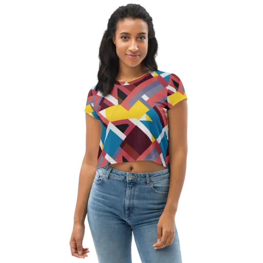 Chromatic Construct on a Crop Tee