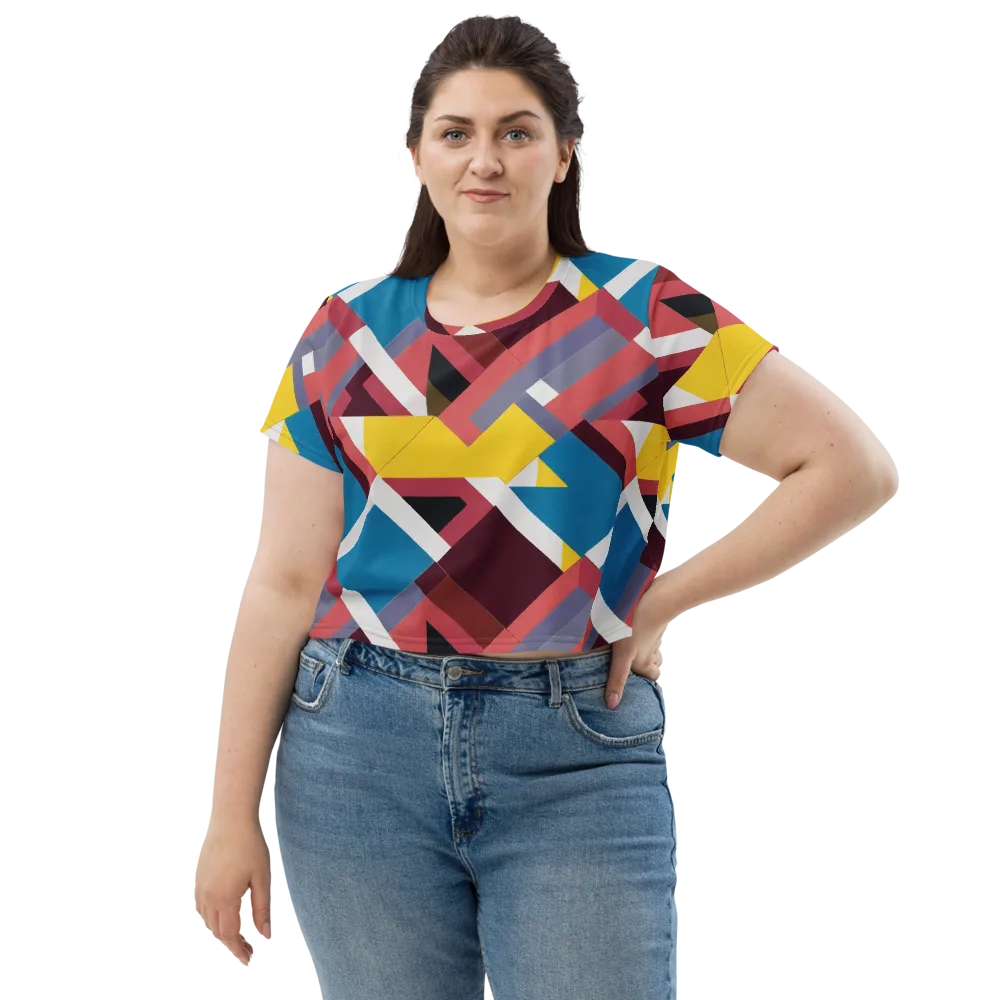 Chromatic Construct on Crop Tee — Front
