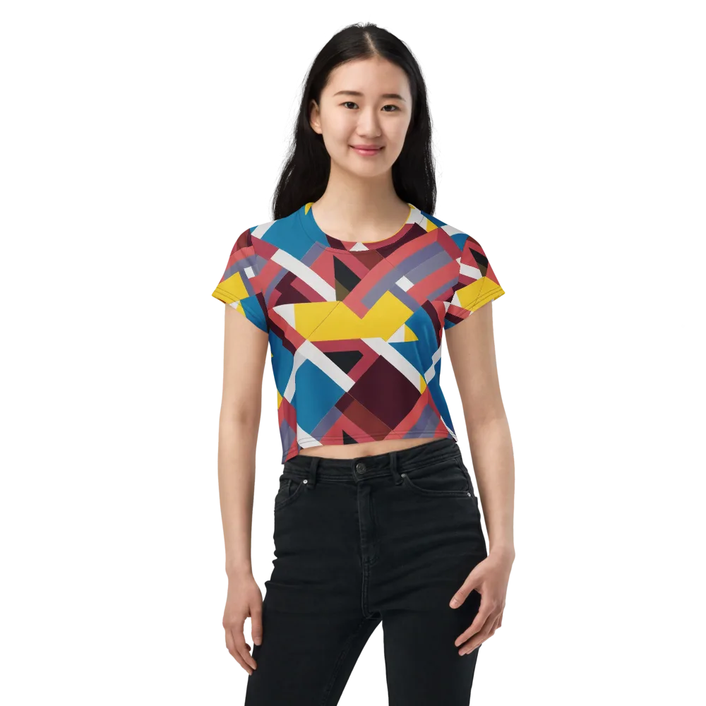 Chromatic Construct on Crop Tee — Front