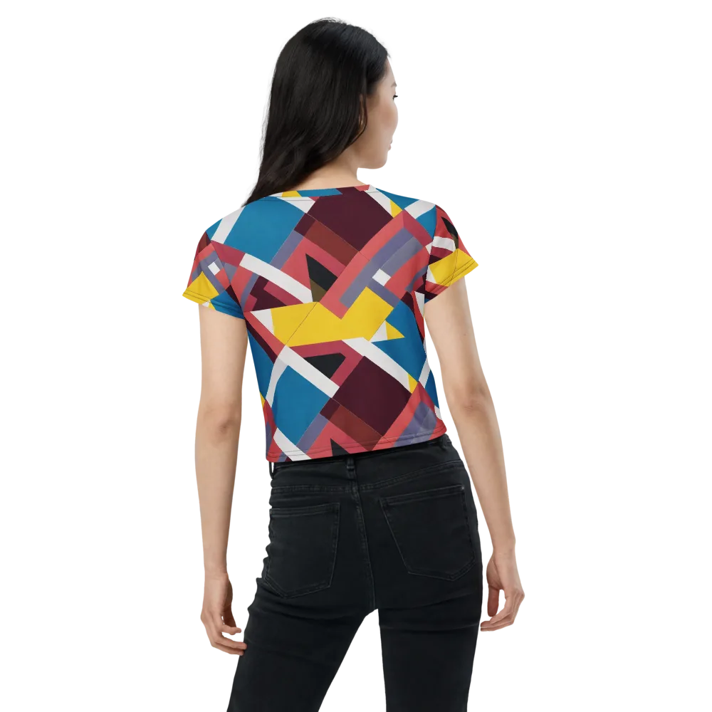 Chromatic Construct on Crop Tee — Back