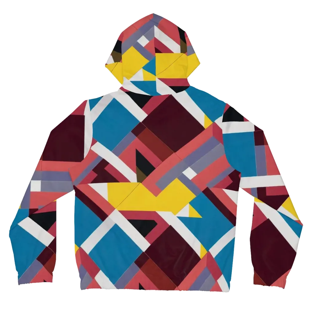 Chromatic Construct on Women's Full-Zip Hoodie — Back