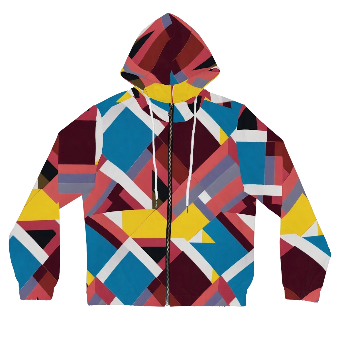 Chromatic Construct on Women's Full-Zip Hoodie — Front