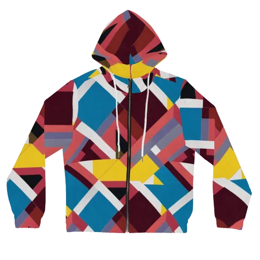 Chromatic Construct on a Women's Full-Zip Hoodie
