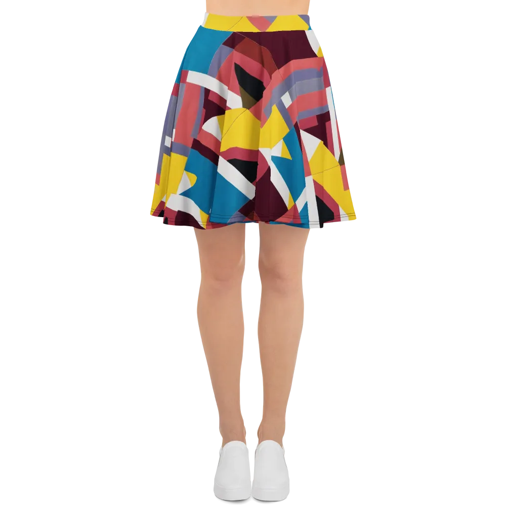Chromatic Construct on Skater Skirt — Front