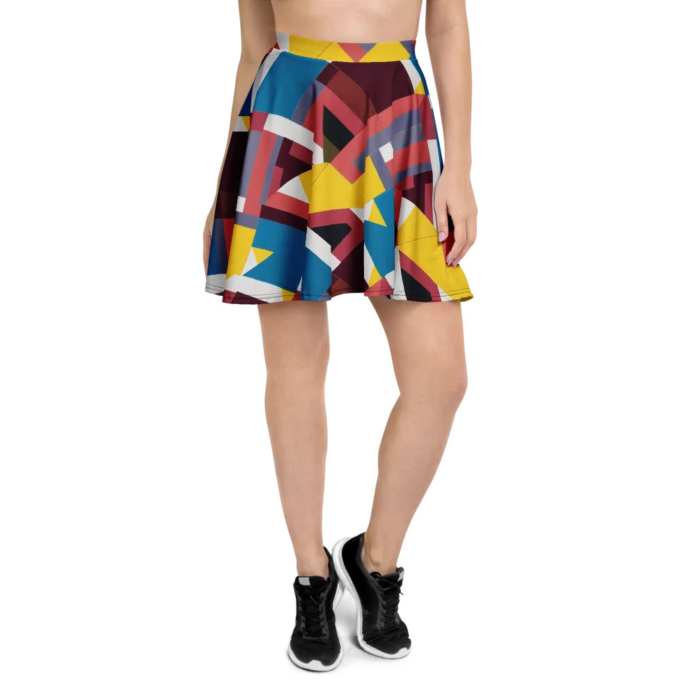 Chromatic Construct on Skater Skirt — Front