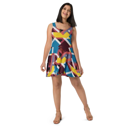 Chromatic Construct on a Skater Dress
