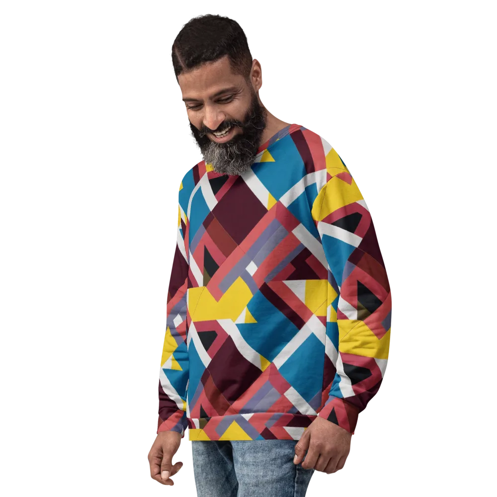 Chromatic Construct on Sweatshirt — Left Front