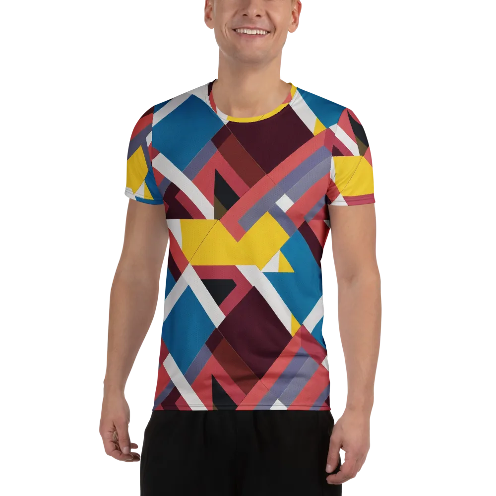 Chromatic Construct on Men's Athletic T-Shirt — Front