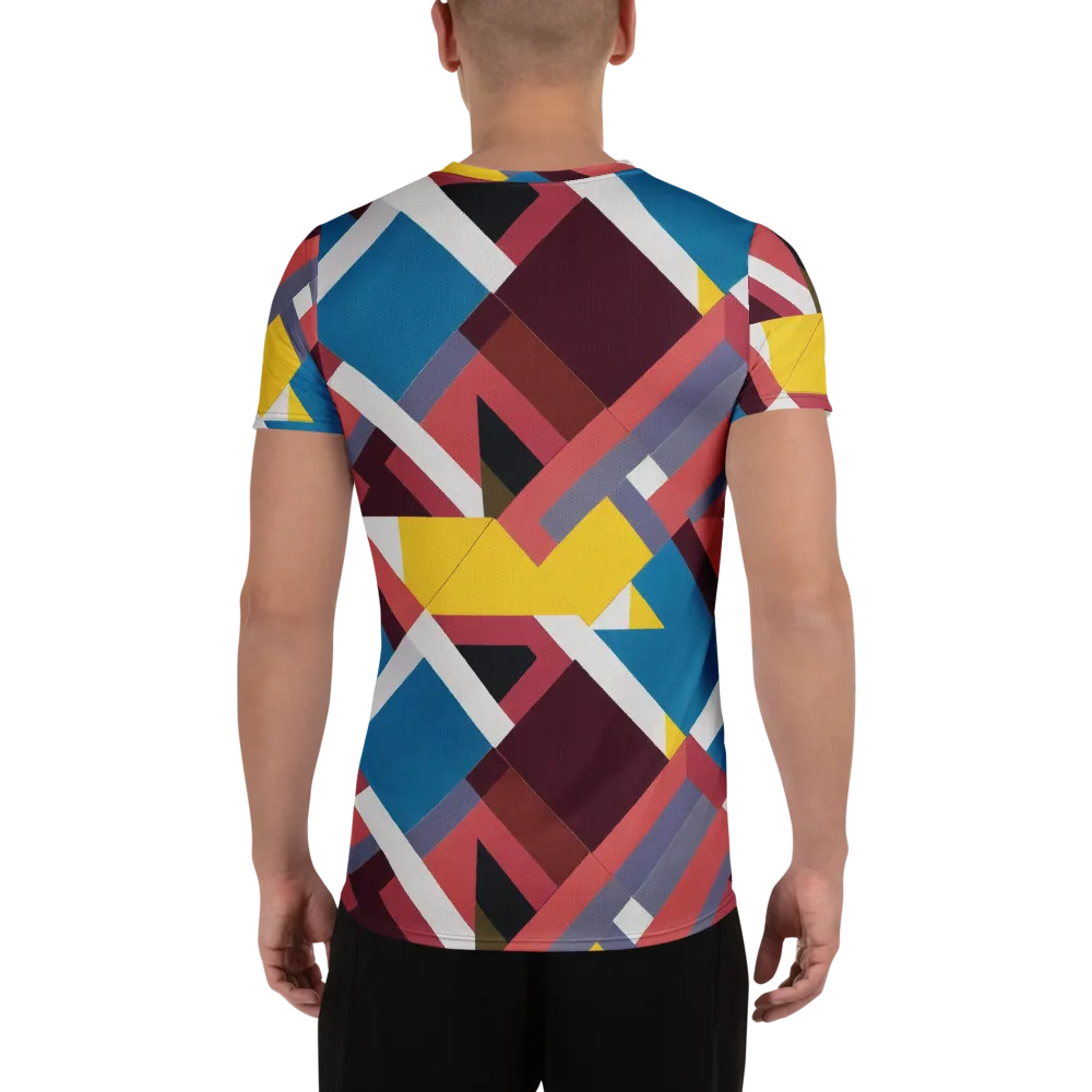 Chromatic Construct on Men's Athletic T-Shirt — Back