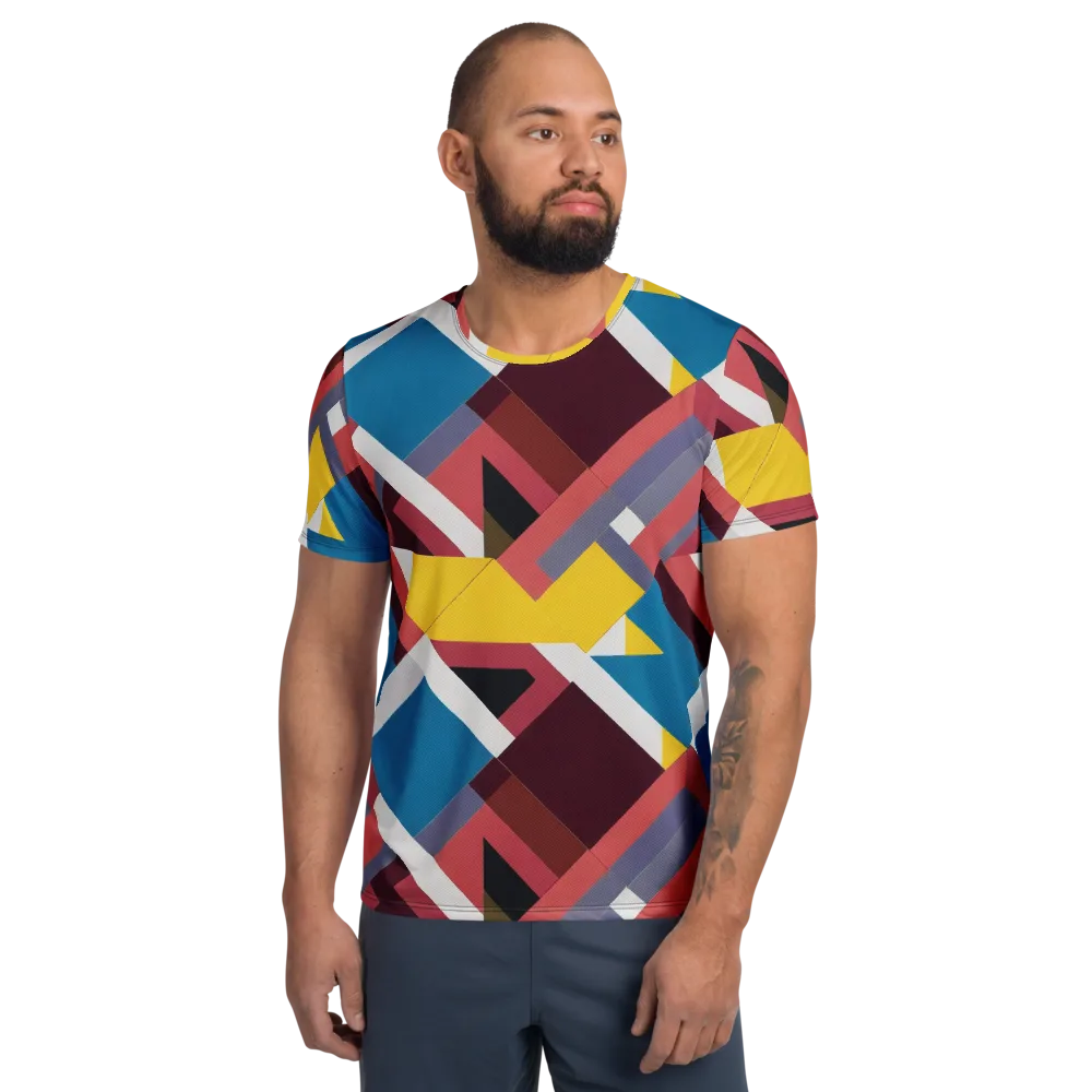 Chromatic Construct on Men's Athletic T-Shirt — Front