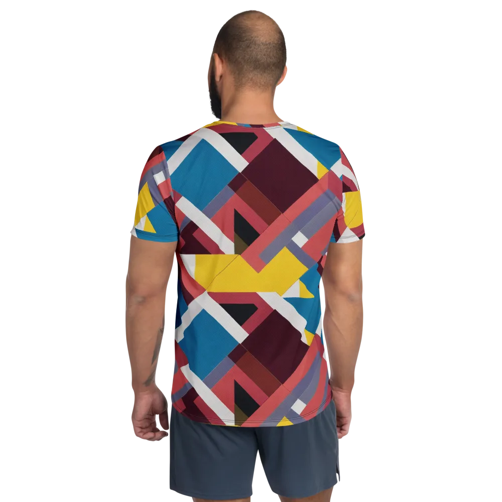 Chromatic Construct on Men's Athletic T-Shirt — Back