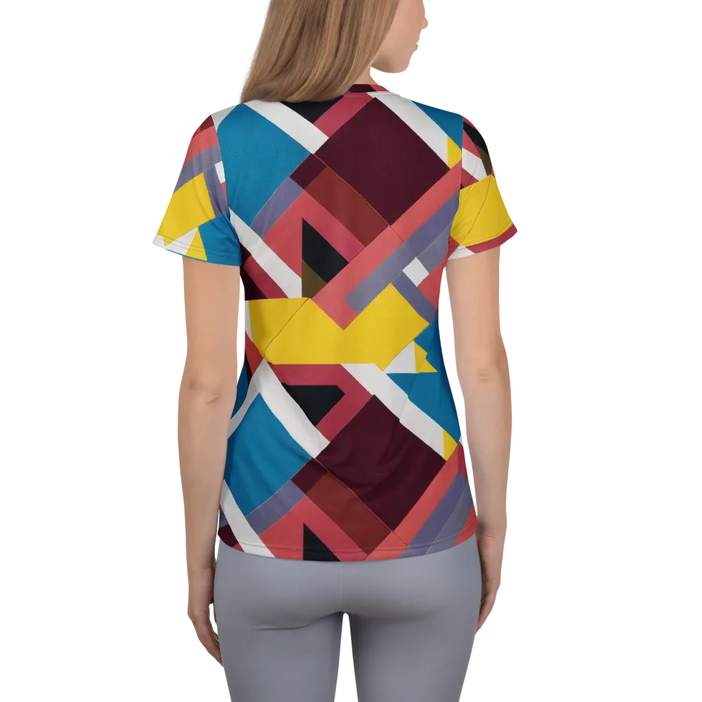 Chromatic Construct on Women's Athletic T-Shirt — Back