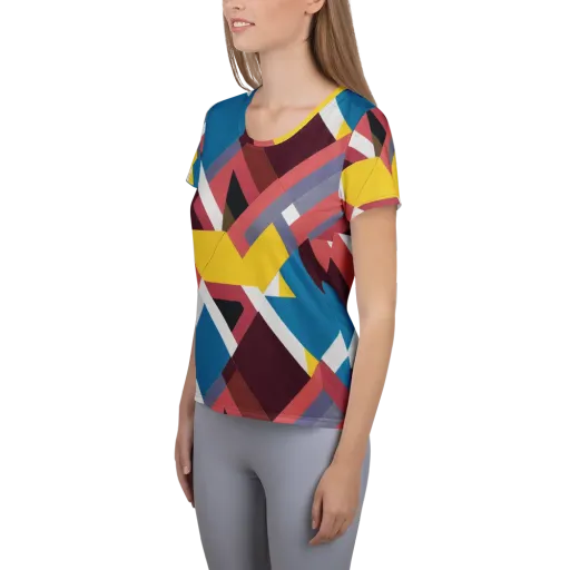 Chromatic Construct on a Women's Athletic T-Shirt