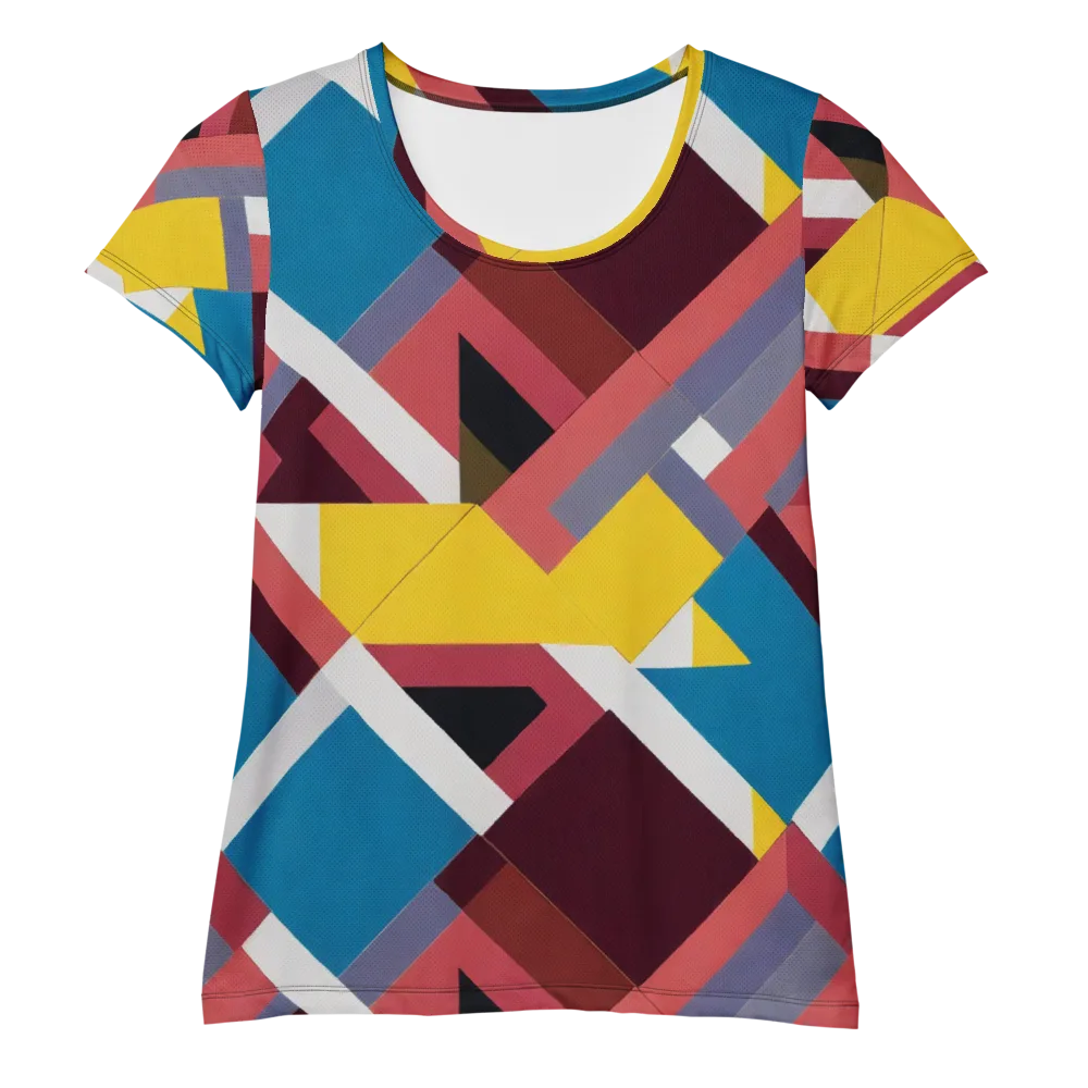 Chromatic Construct on Women's Athletic T-Shirt — Front