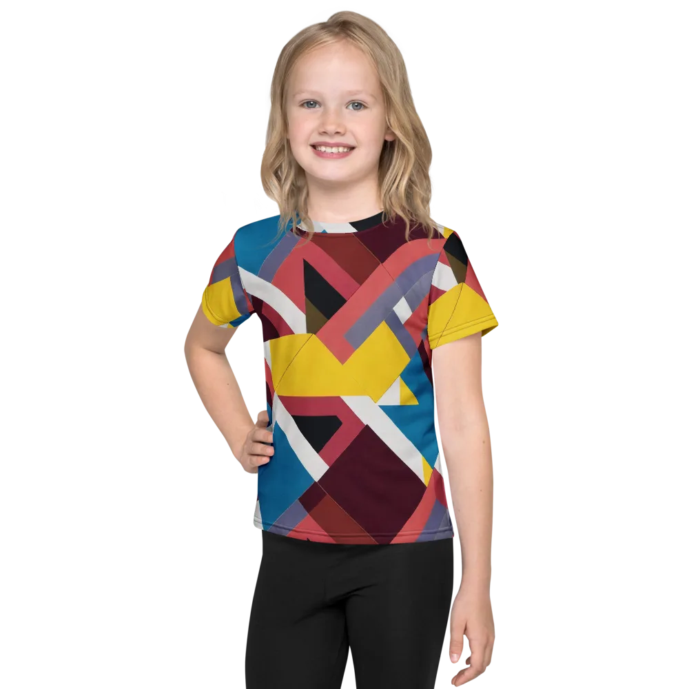 Chromatic Construct on Kids Crew Neck T-Shirt — Front