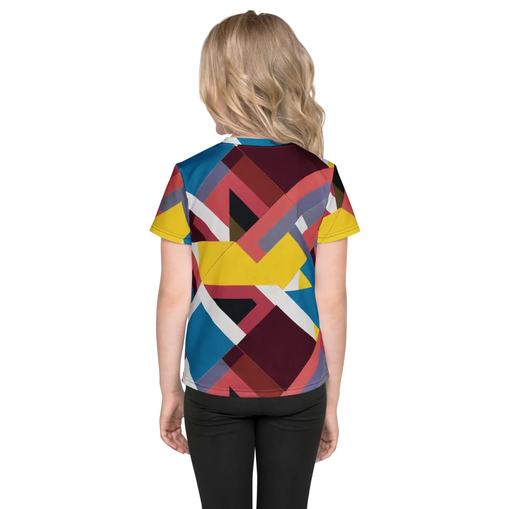 Chromatic Construct on Kids Crew Neck T-Shirt — Back