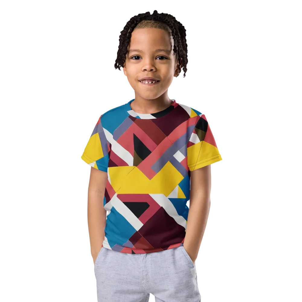 Chromatic Construct on Kids Crew Neck T-Shirt — Front