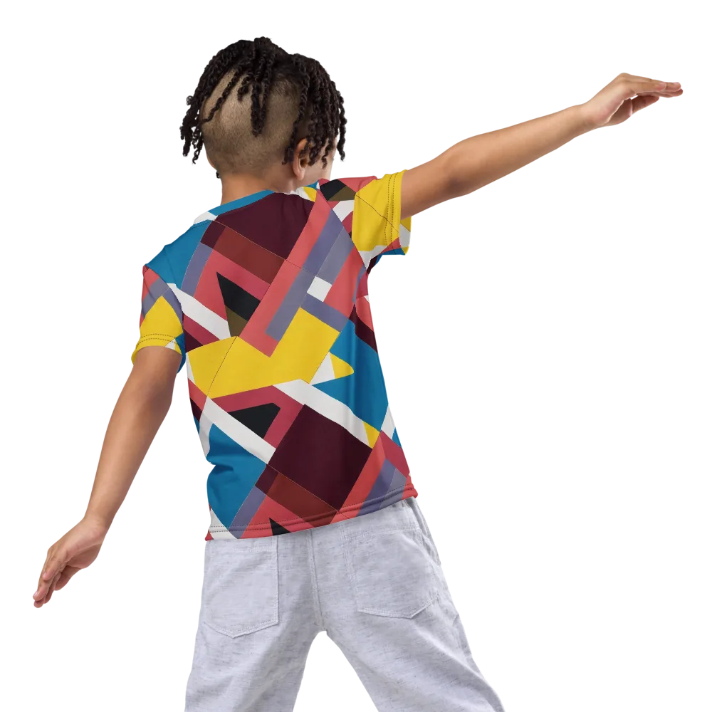 Chromatic Construct on Kids Crew Neck T-Shirt — Back