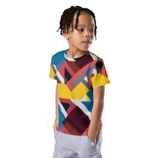 Chromatic Construct on a Kids Crew Neck T-Shirt