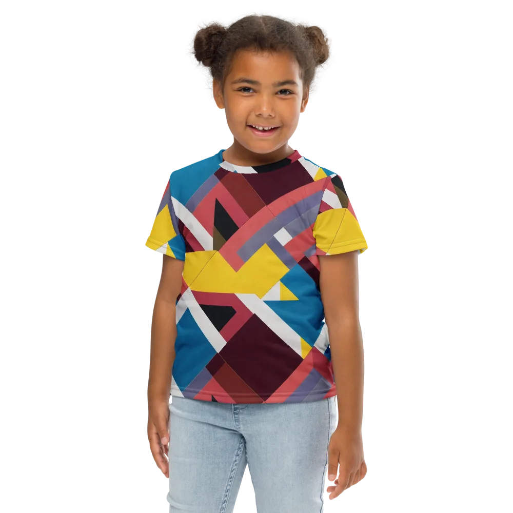 Chromatic Construct on Kids Crew Neck T-Shirt — Front