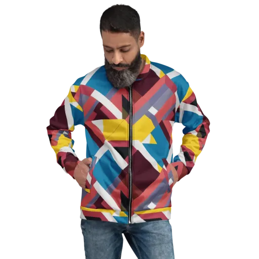Chromatic Construct on a Bomber Jacket