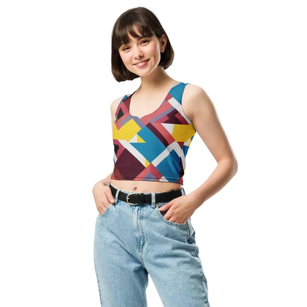 Chromatic Construct on Crop Top — Front