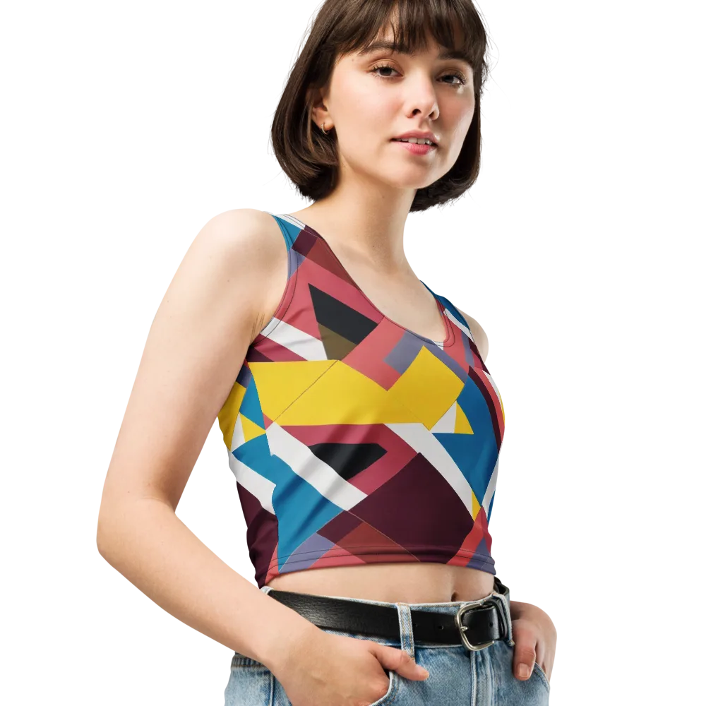 Chromatic Construct on Crop Top — Right Front