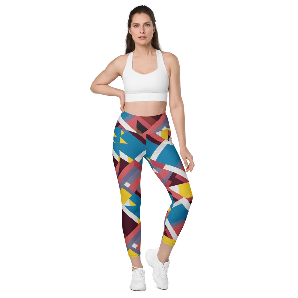 Chromatic Construct on Leggings with Pockets — Front