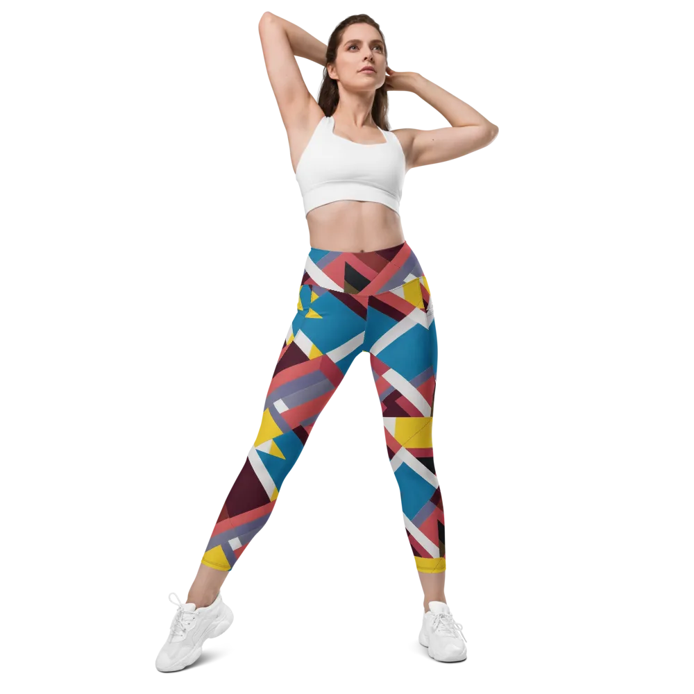 Chromatic Construct on Leggings with Pockets — Front