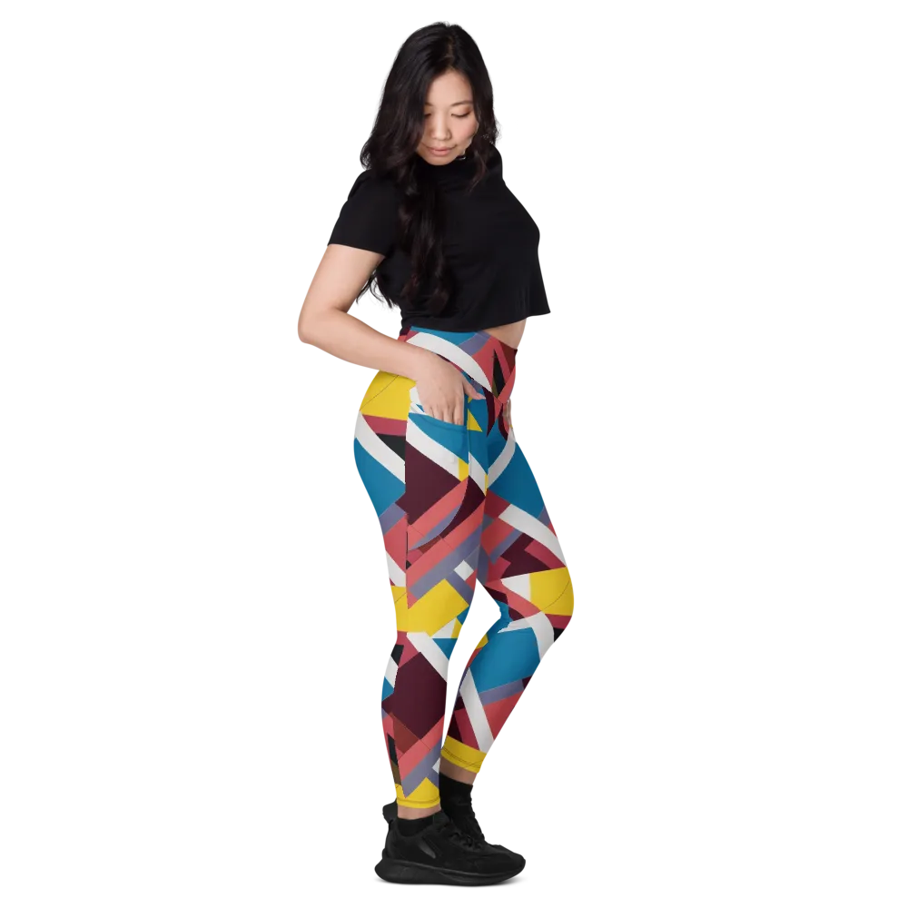 Chromatic Construct on Leggings with Pockets — Right